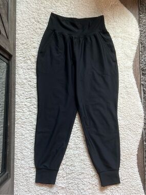 Old Navy PowerSoft Joggers Black High Rise Athletic Lounge Pants (M)